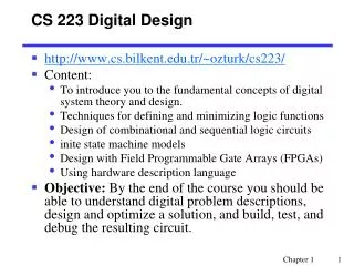 CS 223 Digital Design