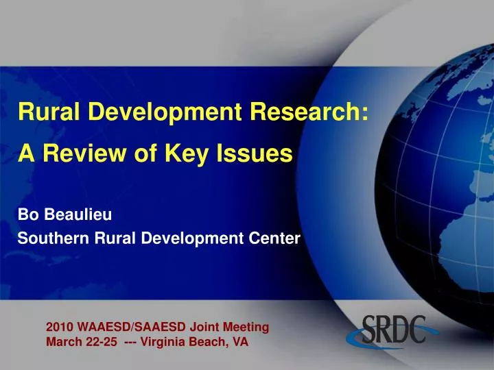 rural development research a review of key issues