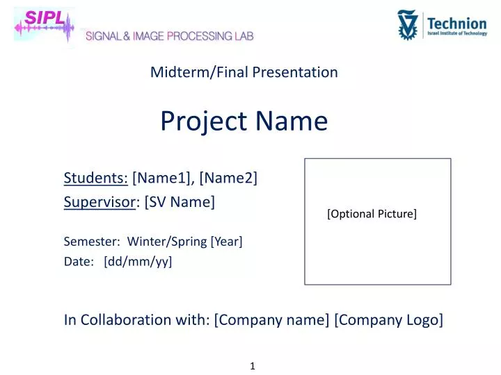 midterm final presentation project name