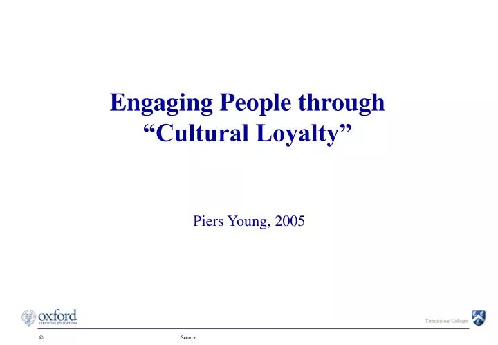 engaging people through cultural loyalty