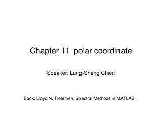 Chapter 11 polar coordinate