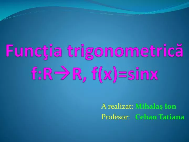 func ia trigonometric f r r f x sinx