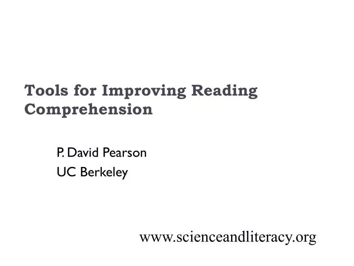 tools for improving reading comprehension