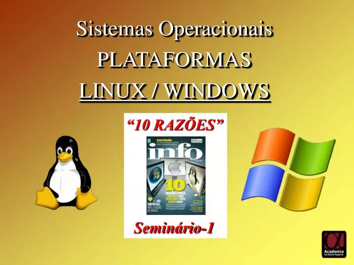 sistemas operacionais plataformas linux windows