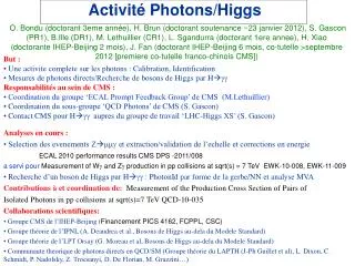 Activité Photons/Higgs