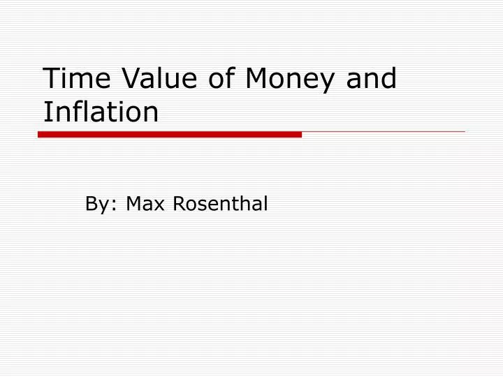 time value of money and inflation