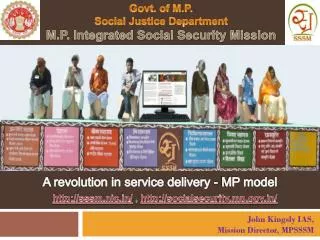 Govt. of M.P. Social Justice Department M.P. Integrated Social Security Mission