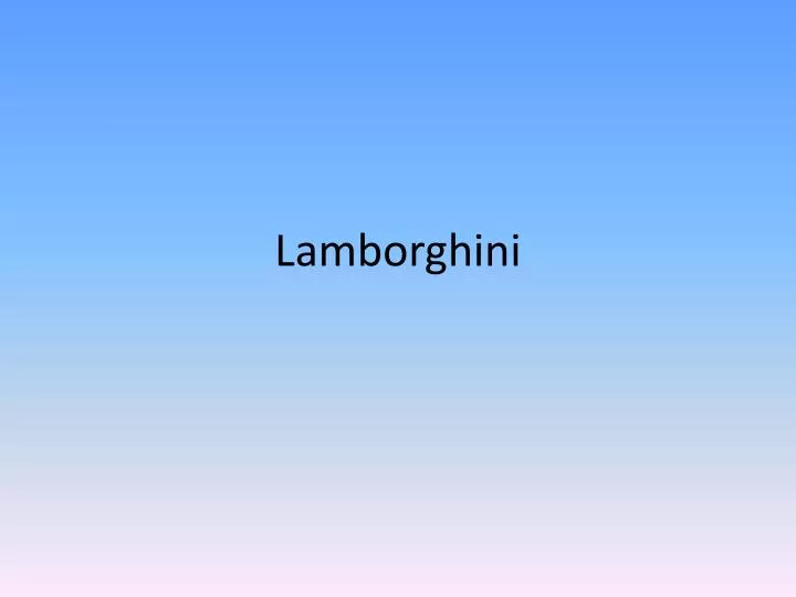 lamborghini