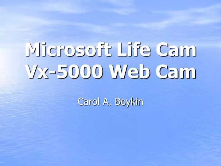 microsoft life cam vx 5000 web cam