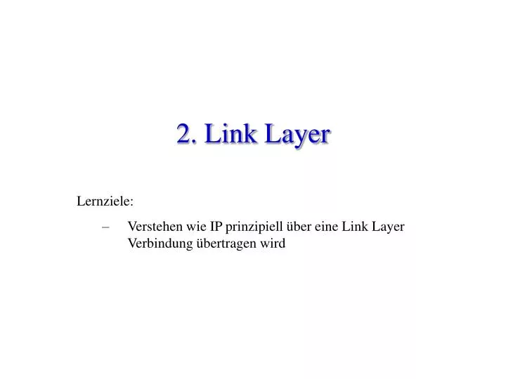 2 link layer