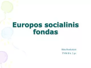 Europos socialinis fondas