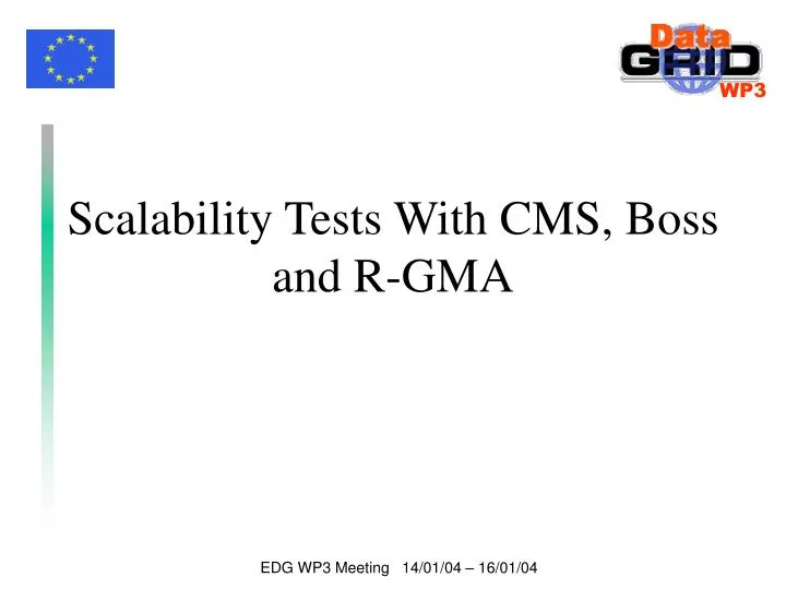 scalability tests with cms boss and r gma