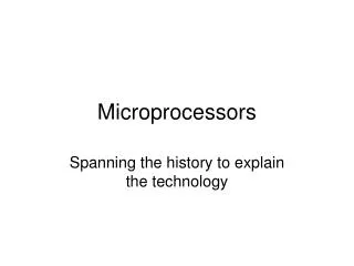 Microprocessors