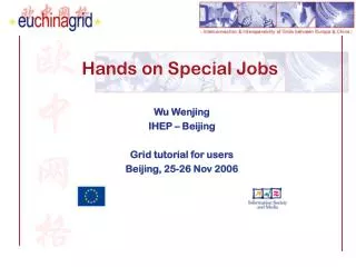 Hands on Special Jobs