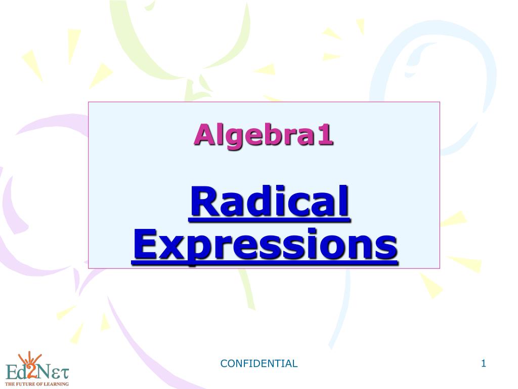 PPT - Algebra1 Radical Expressions PowerPoint Presentation, free ...