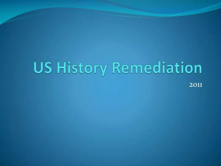 us history remediation