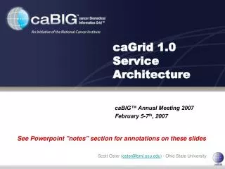 caGrid 1.0 Service Architecture