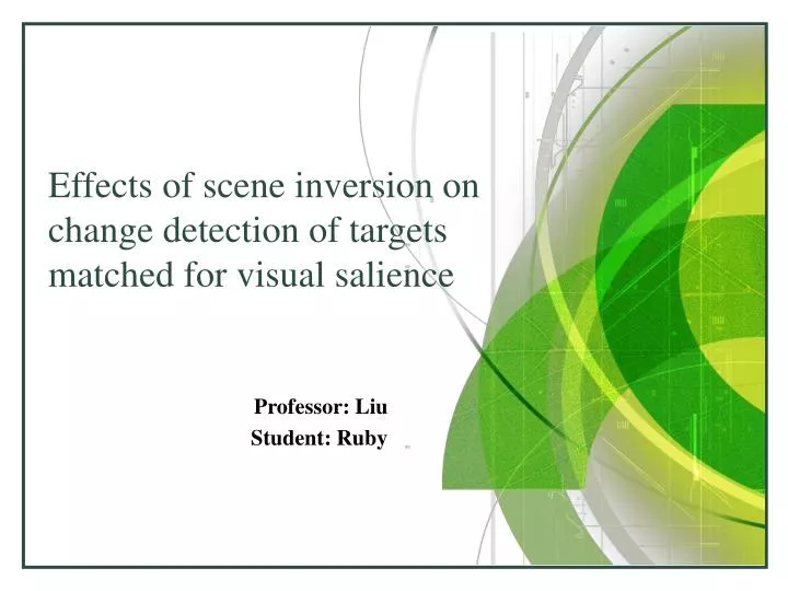 effects of scene inversion on change detection of targets matched for visual salience
