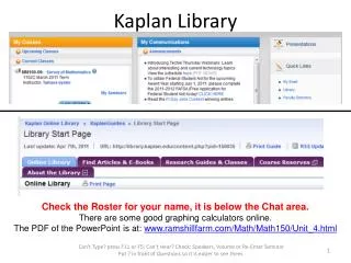 Kaplan Library