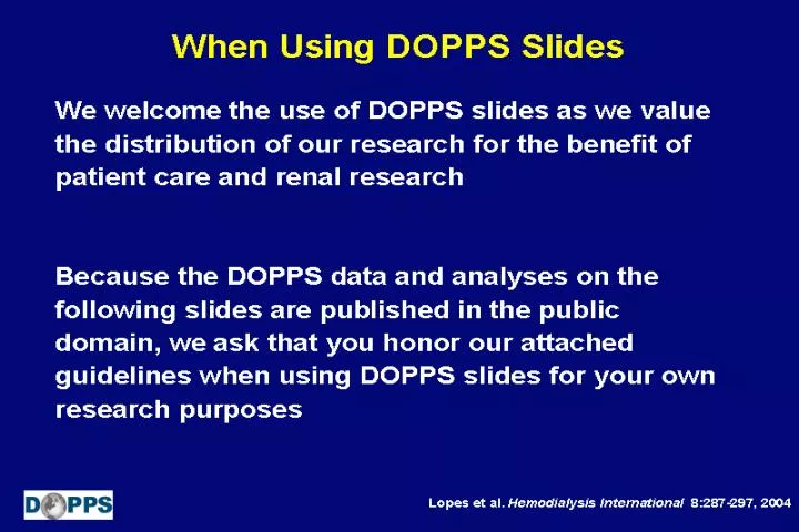 when using dopps slides