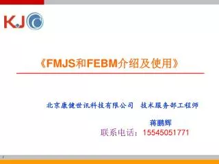 《FMJS 和 FEBM 介绍及使用 》