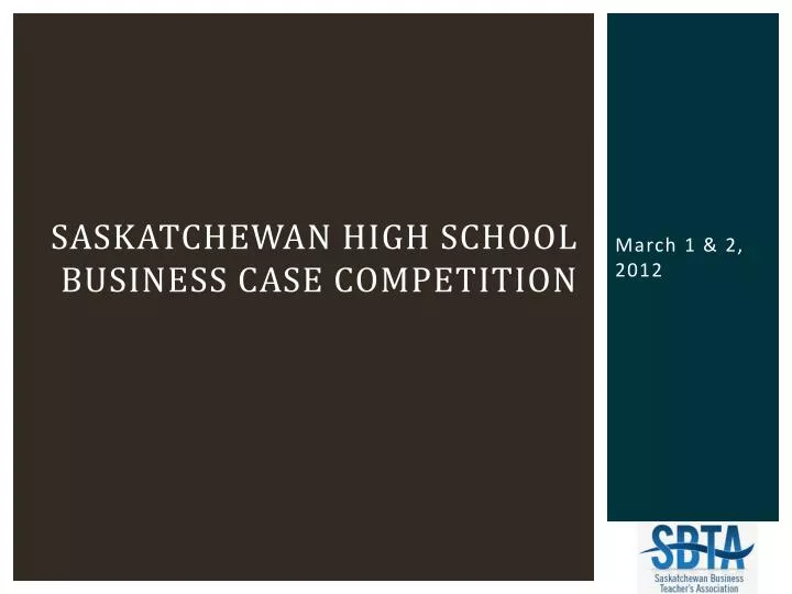 saskatchewan high school business case competition