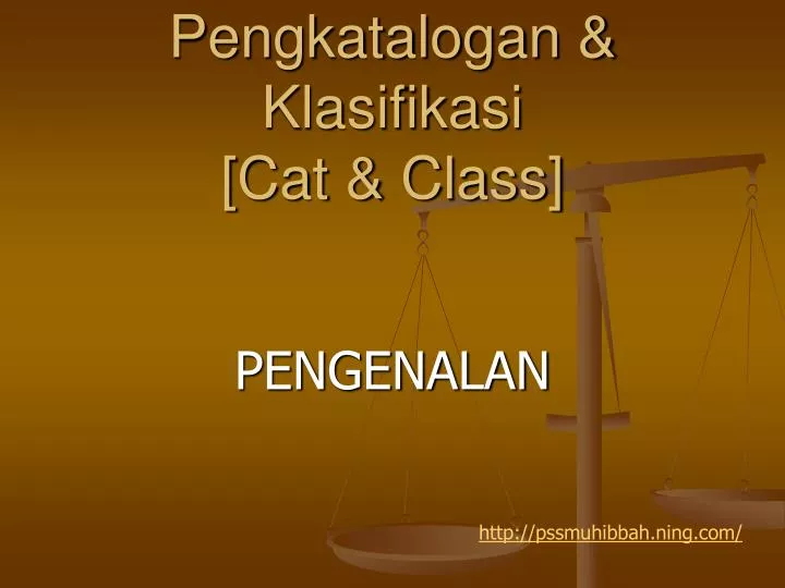 pengkatalogan klasifikasi cat class