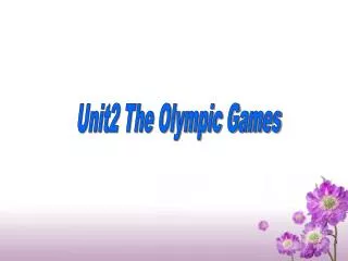 Unit2 The Olympic Games