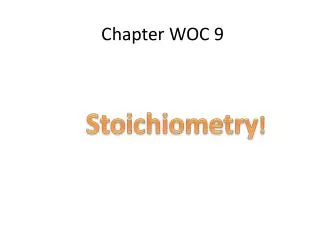 Chapter WOC 9