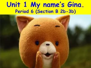 Unit 1 My name’s Gina. Period 6 (Section B 2b-3b)