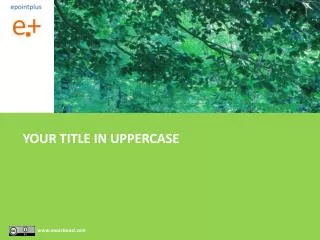 YOUR TITLE IN UPPERCASE