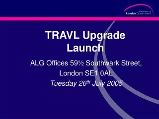 TRAVL Upgrade Launch