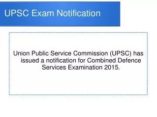 UPSC CDS I Exam 2014 - 15 - Interviewkiller