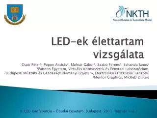 LED-ek élettartam vizsgálata