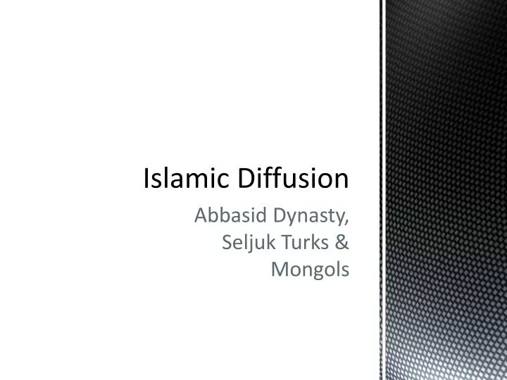 islamic diffusion