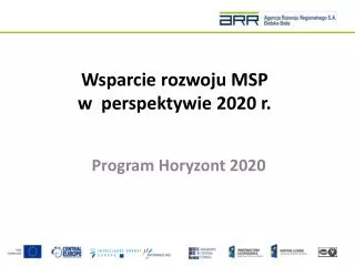 Wsparcie rozwoju MSP w  perspektywie 2020 r.