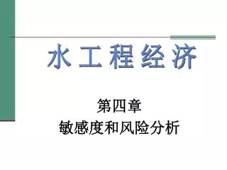 第四章 敏感度和风险分析