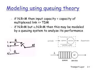 Modeling using queuing theory