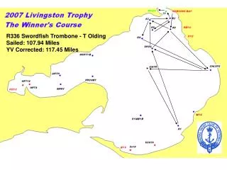 R336 Swordfish Trombone - T Olding Sailed: 107.94 Miles YV Corrected: 117.45 Miles