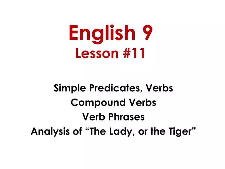 english 9 lesson 11