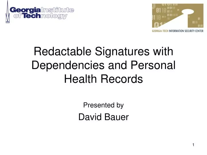 redactable signatures with dependencies and personal health records