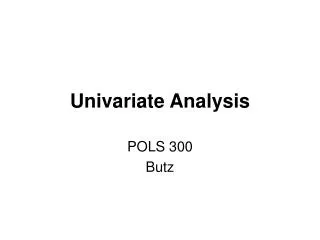 Univariate Analysis
