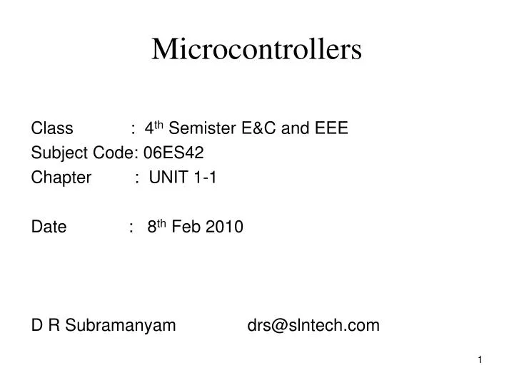 microcontrollers