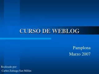 CURSO DE WEBLOG