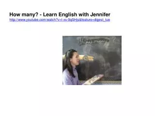Counting from 10 to 20 - Learn English with Jennifer