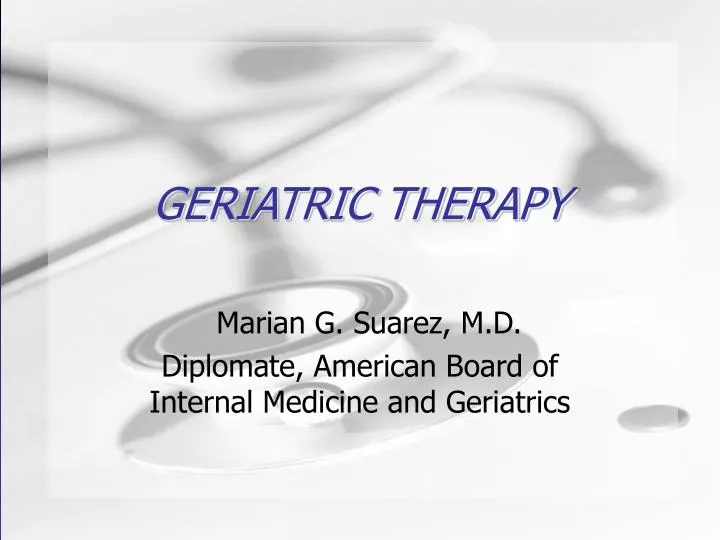 geriatric therapy