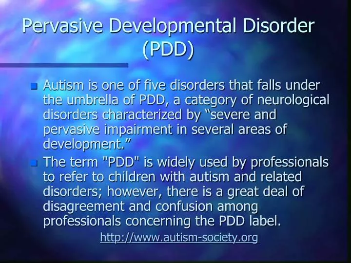 pervasive developmental disorder pdd