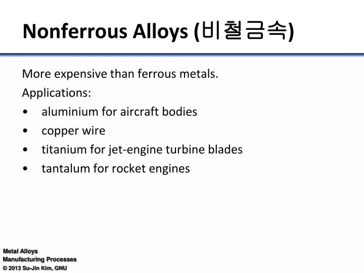 nonferrous alloys