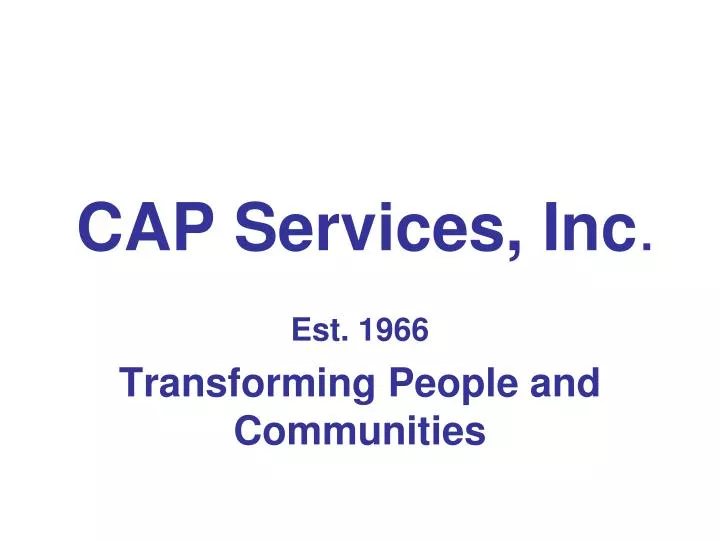 cap services inc