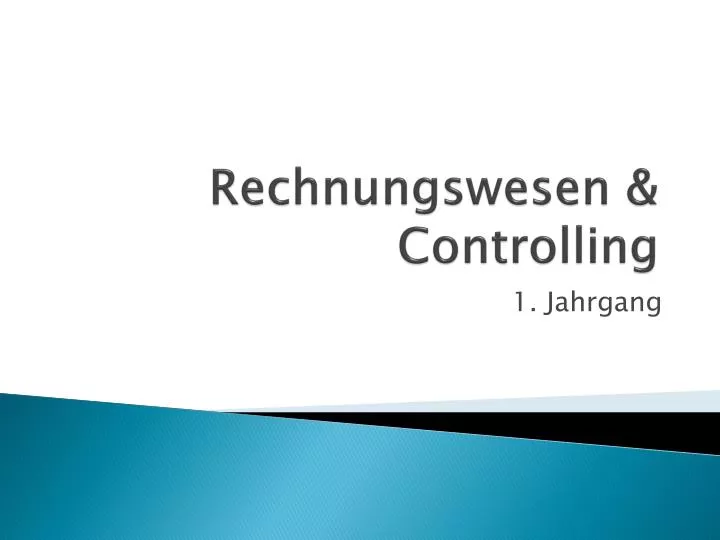 rechnungswesen controlling